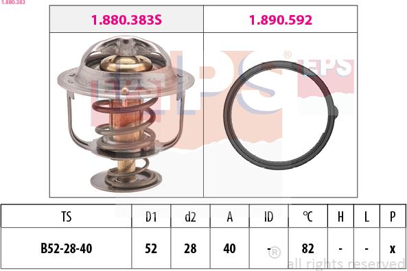 EPS 1.880.383 - Termostato, Refrigerante www.autoricambit.com