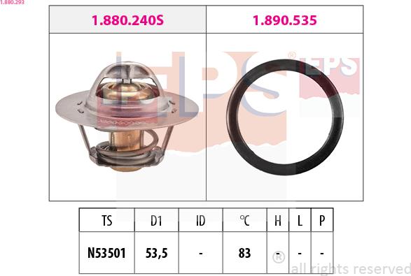 EPS 1.880.293 - Termostato, Refrigerante www.autoricambit.com