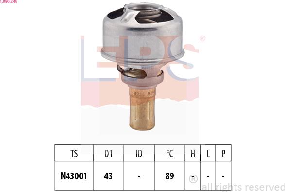 EPS 1.880.246 - Termostato, Refrigerante www.autoricambit.com