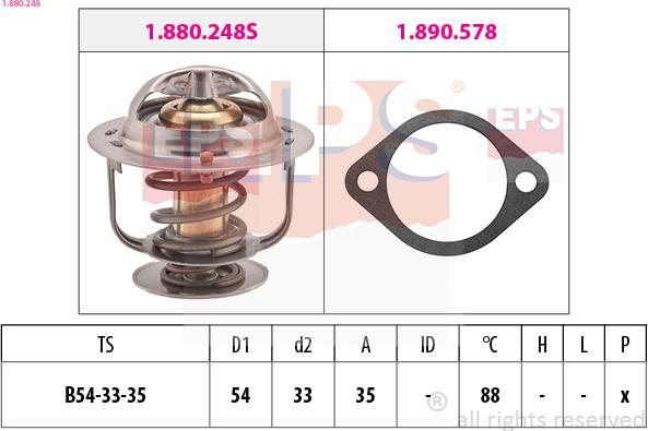 EPS 1.880.248 - Termostato, Refrigerante www.autoricambit.com