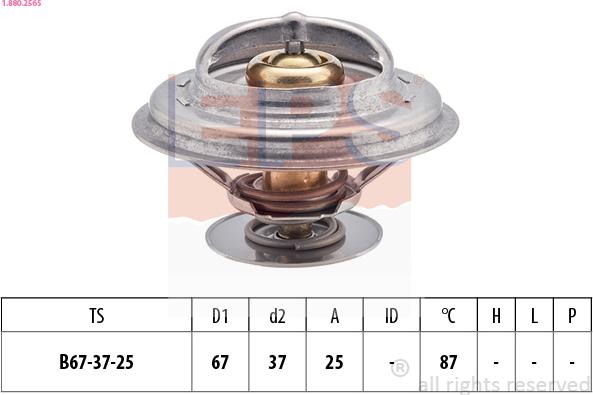 EPS 1.880.256S - Termostato, Refrigerante www.autoricambit.com