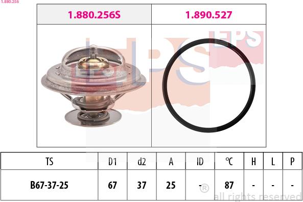 EPS 1.880.256 - Termostato, Refrigerante www.autoricambit.com