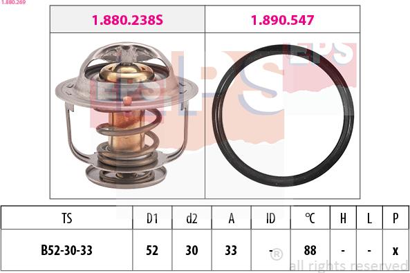 EPS 1.880.269 - Termostato, Refrigerante www.autoricambit.com