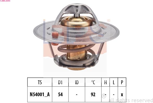 EPS 1.880.204S - Termostato, Refrigerante www.autoricambit.com