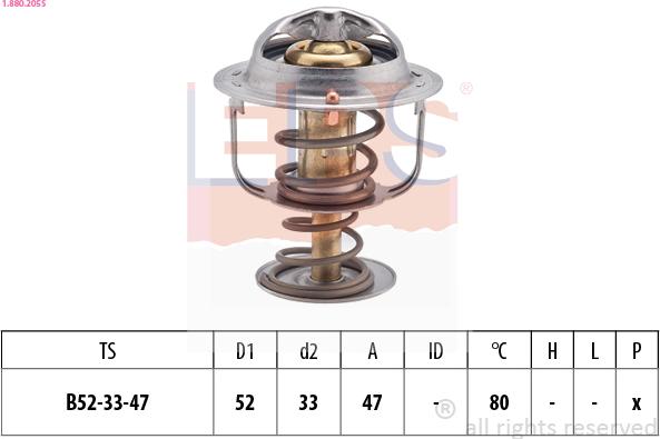 EPS 1.880.205S - Termostato, Refrigerante www.autoricambit.com