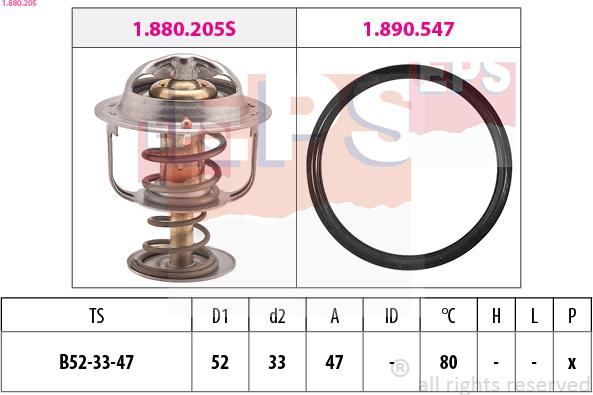 EPS 1.880.205 - Termostato, Refrigerante www.autoricambit.com