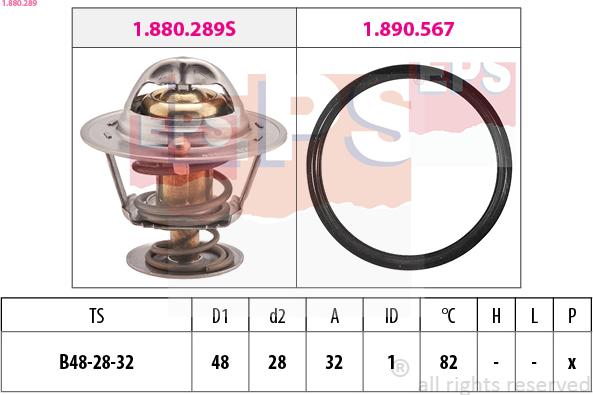 EPS 1.880.289 - Termostato, Refrigerante www.autoricambit.com