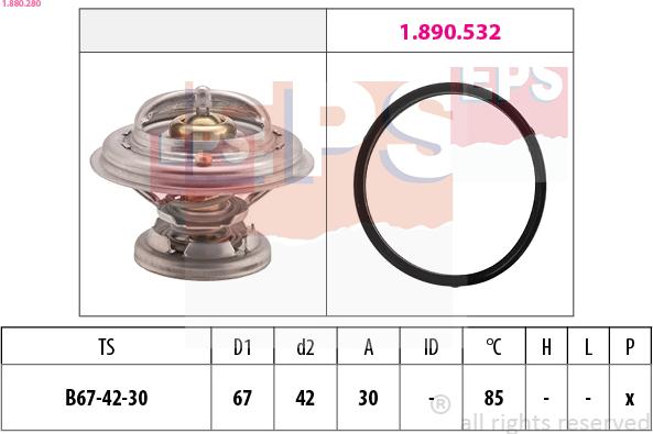 EPS 1.880.280 - Termostato, Refrigerante www.autoricambit.com