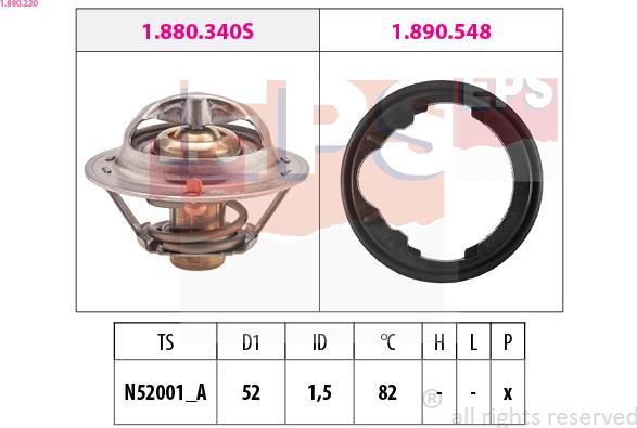 EPS 1.880.230 - Termostato, Refrigerante www.autoricambit.com