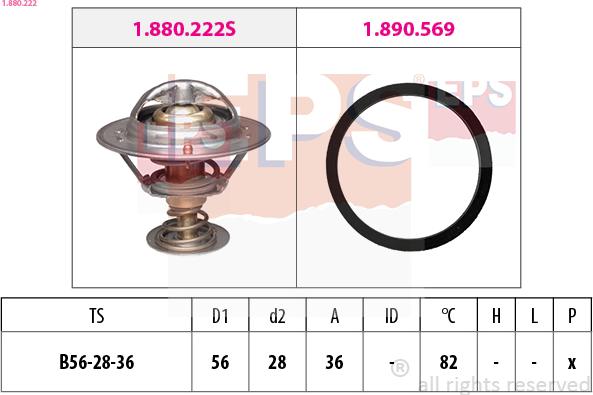 EPS 1.880.222 - Termostato, Refrigerante www.autoricambit.com