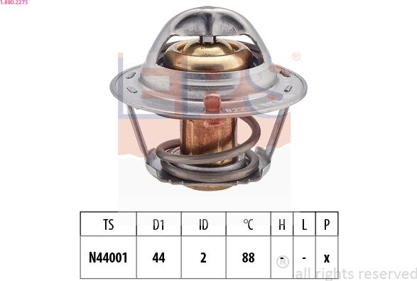 EPS 1.880.227S - Termostato, Refrigerante www.autoricambit.com