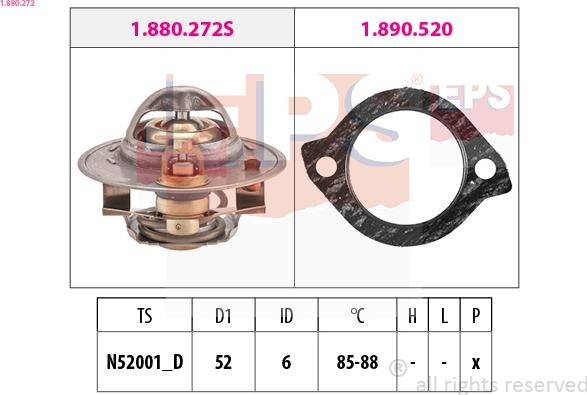 EPS 1.880.272 - Termostato, Refrigerante www.autoricambit.com