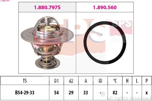 EPS 1.880.797 - Termostato, Refrigerante www.autoricambit.com