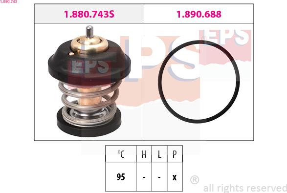 EPS 1.880.743 - Termostato, Refrigerante www.autoricambit.com