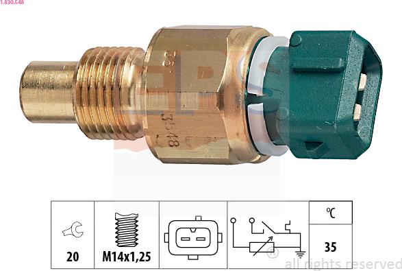 EPS 1.830.548 - Sensore, Temperatura refrigerante www.autoricambit.com