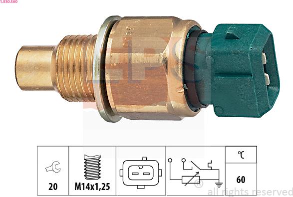 EPS 1.830.560 - Sensore, Temperatura refrigerante www.autoricambit.com