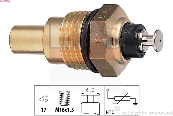 EPS 1.830.067 - Sensore, Temperatura refrigerante www.autoricambit.com