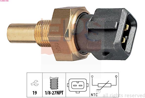 EPS 1.830.165 - Sensore, Temperatura refrigerante www.autoricambit.com