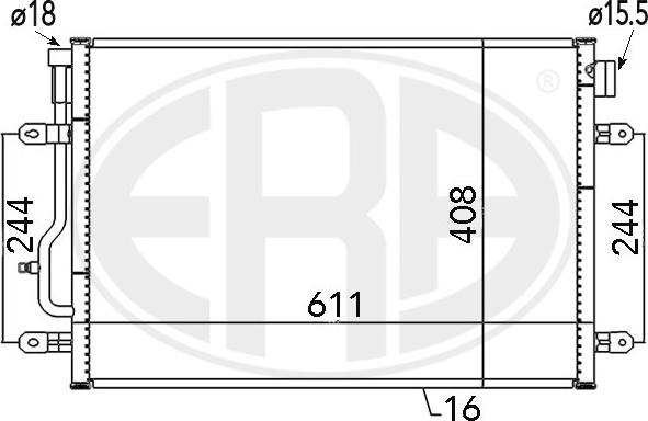 ERA 667060 - Condensatore, Climatizzatore www.autoricambit.com