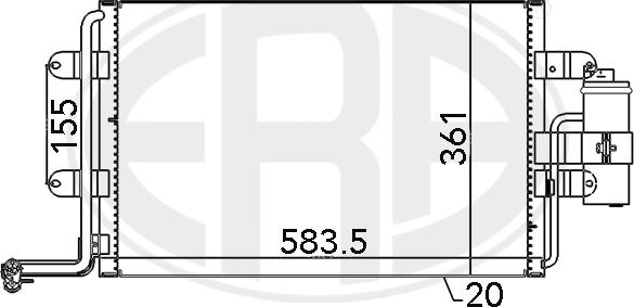 ERA 667062 - Condensatore, Climatizzatore www.autoricambit.com