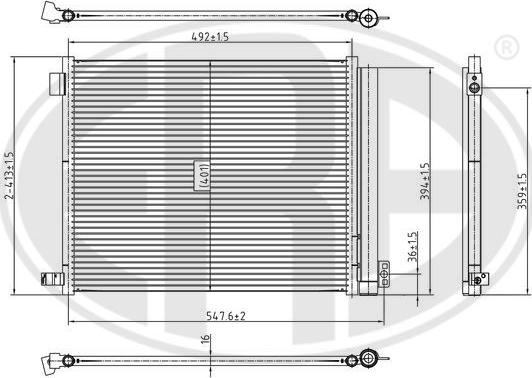 ERA 667341 - Condensatore, Climatizzatore www.autoricambit.com