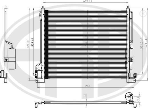 ERA 667296 - Condensatore, Climatizzatore www.autoricambit.com