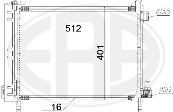 ERA 667201 - Condensatore, Climatizzatore www.autoricambit.com