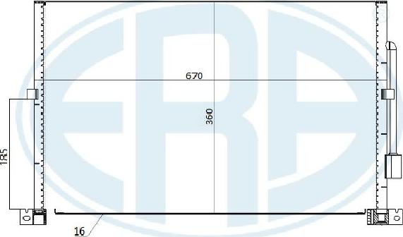 ERA 667280 - Condensatore, Climatizzatore www.autoricambit.com