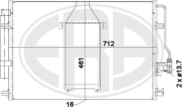 ERA 667287 - Condensatore, Climatizzatore www.autoricambit.com