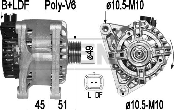 ERA 209438 - Alternatore www.autoricambit.com