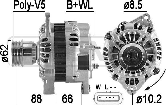 ERA 209581 - Alternatore www.autoricambit.com