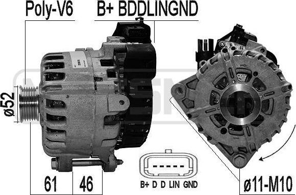 ERA 209616 - Alternatore www.autoricambit.com