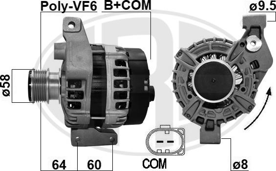 ERA 209623 - Alternatore www.autoricambit.com