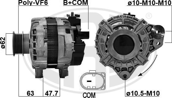 ERA 209627 - Alternatore www.autoricambit.com