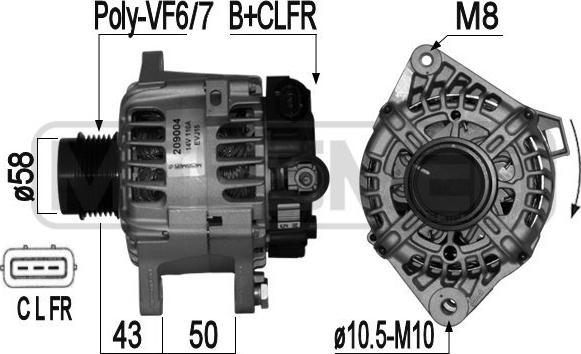 ERA 209004 - Alternatore www.autoricambit.com