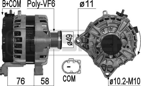 ERA 209256 - Alternatore www.autoricambit.com