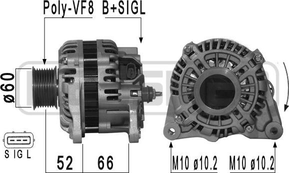 ERA 210954A - Alternatore www.autoricambit.com