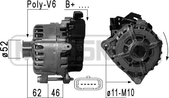 ERA 210958 - Alternatore www.autoricambit.com