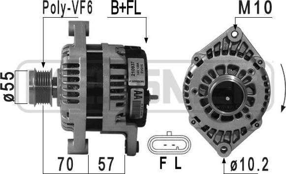 ERA 210937 - Alternatore www.autoricambit.com