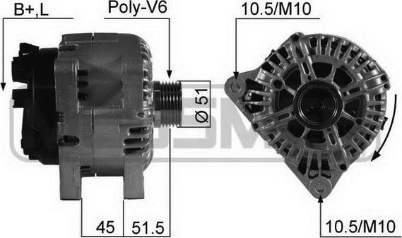 ERA 210543 - Alternatore www.autoricambit.com