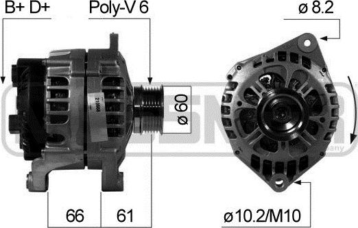 ERA 210668 - Alternatore www.autoricambit.com