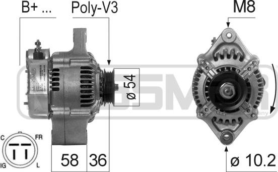 ERA 210119R - Alternatore www.autoricambit.com