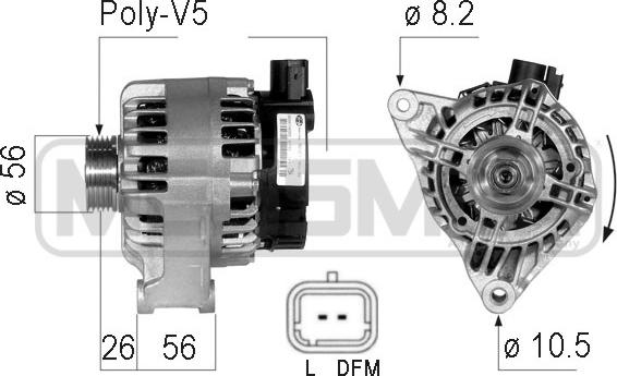 ERA 210123R - Alternatore www.autoricambit.com