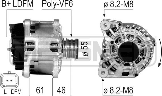 ERA 210816R - Alternatore www.autoricambit.com