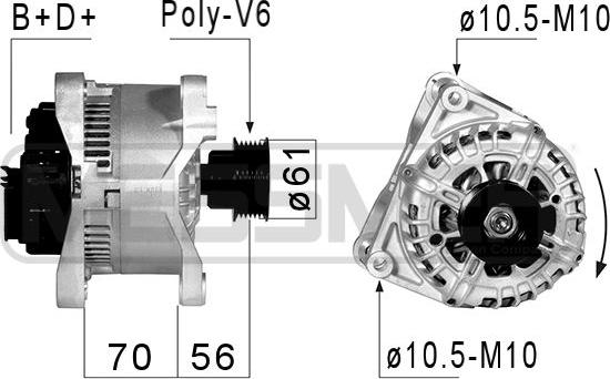 ERA 210825A - Alternatore www.autoricambit.com