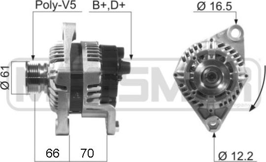 ERA 210254 - Alternatore www.autoricambit.com