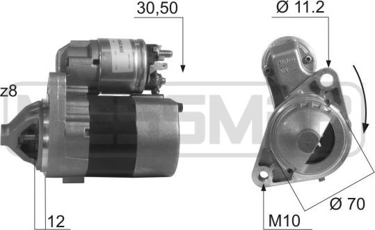 ERA 220404 - Motorino d'avviamento www.autoricambit.com