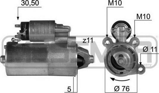 ERA 220407 - Motorino d'avviamento www.autoricambit.com