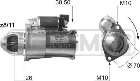 ERA 220477 - Motorino d'avviamento www.autoricambit.com