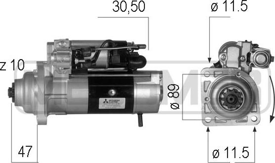 ERA 220554 - Motorino d'avviamento www.autoricambit.com